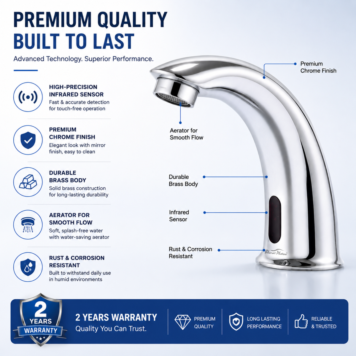 Automatic Sensor Tap for Basin Bharat Photon BP-F61 - Bharat Photon