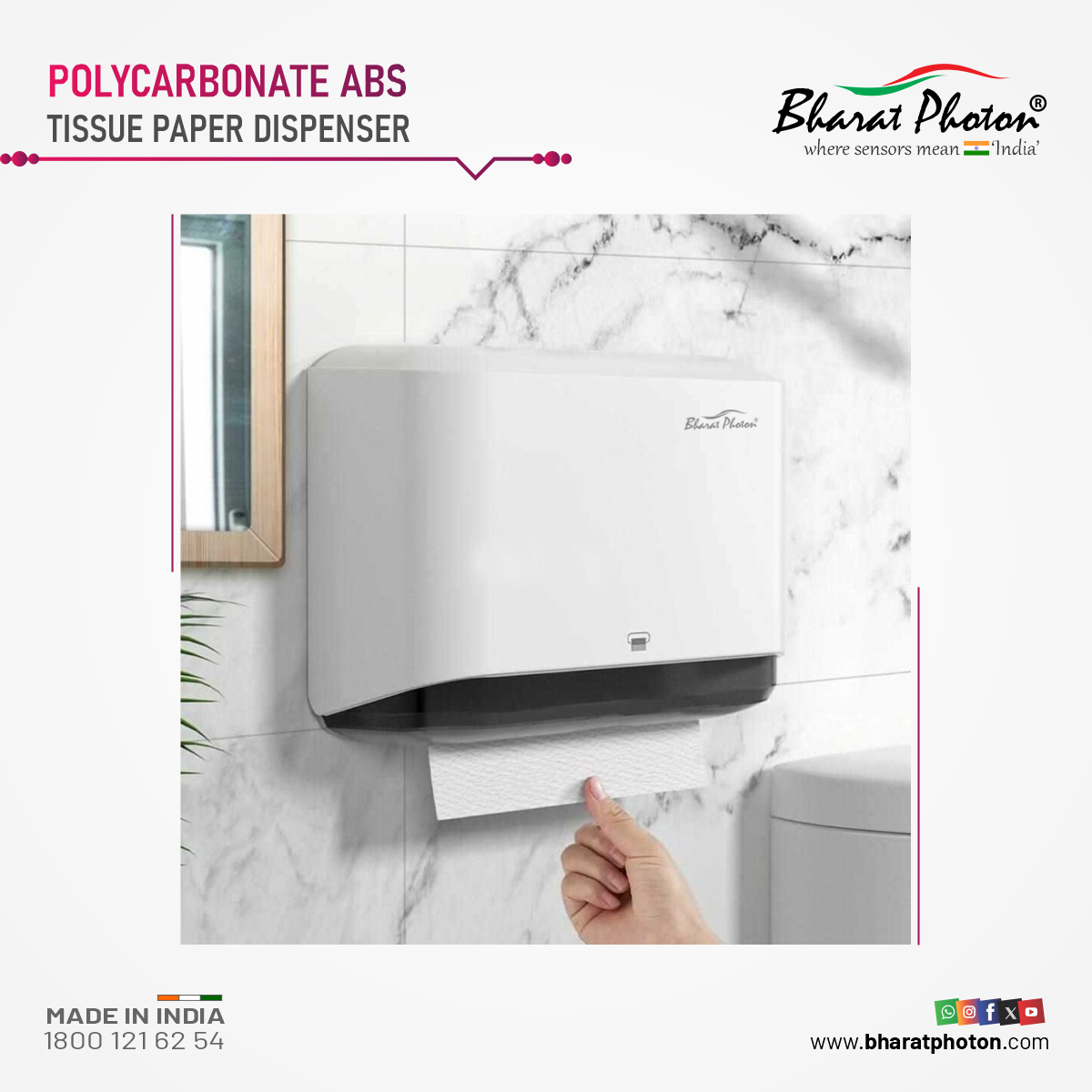 BP-TSA-621W Tissue Paper Dispenser (ABS)