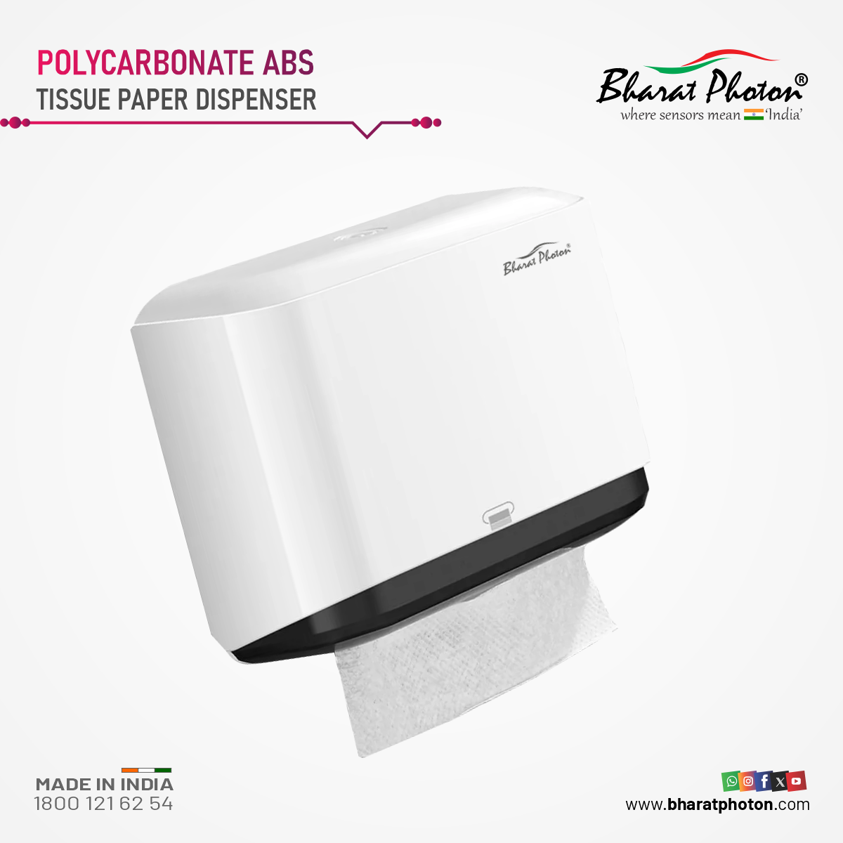 BP-TSA-621W Tissue Paper Dispenser (ABS)