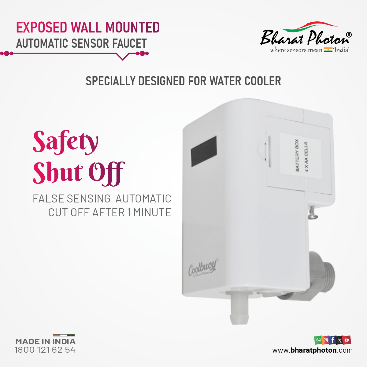 Coolbuoy - Automatic Sensor Tap for Water Cooler - Bharat Photon