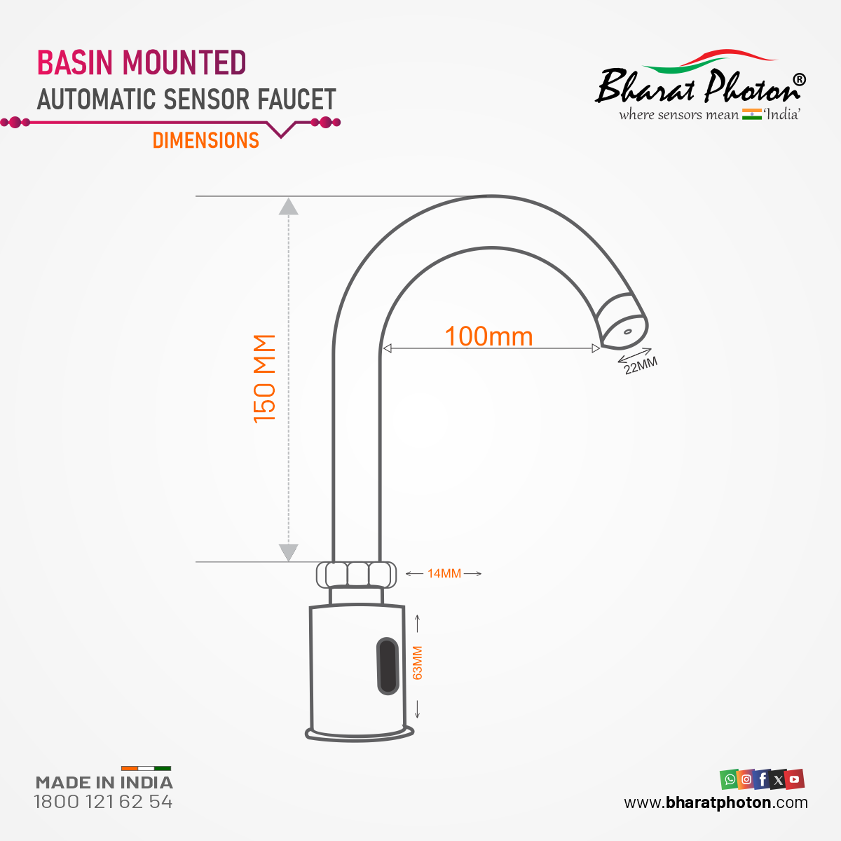 BP-F12 Basin Mounted Sensor Tap