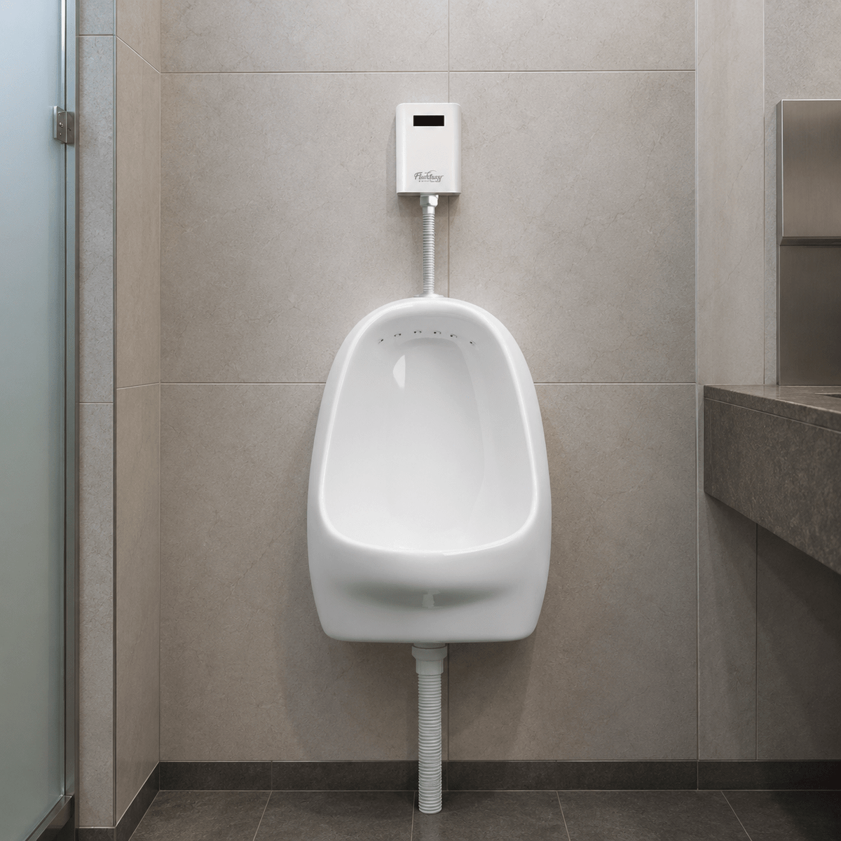 Ceramic-urinal-pot-with-integrated-sensor-technology-for-touchless-operation